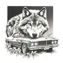 Wolf Jasmin car  tattoo design idea