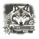 Wolf Jasmin car  tattoo design idea