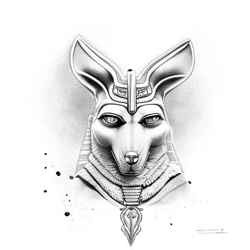 35cm anubis with similar content  tattoo design idea