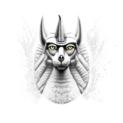 35cm anubis with similar content  tattoo design idea