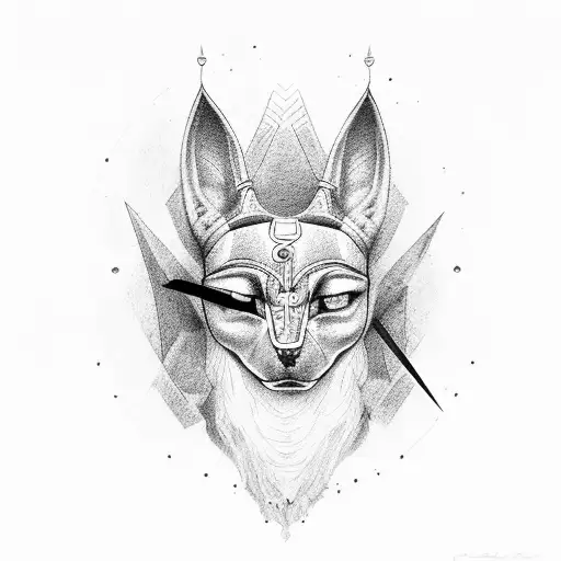Anubis eye of hours  tattoo design idea