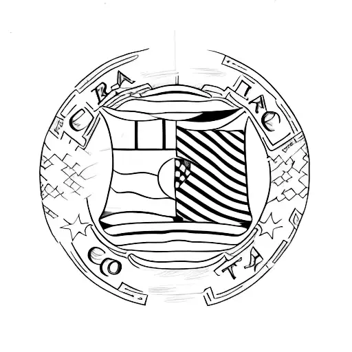 catalan flag tattoo design idea
