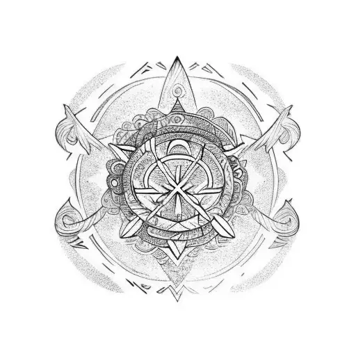 Lower neck tattoo, symbolizing rebirth, strength, and incorporating Polynesian and Japanese designs. Ocean vibes tattoo design idea