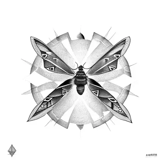 1991 with moth above it tattoo design idea