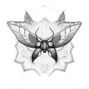 1991 with moth above it tattoo design idea