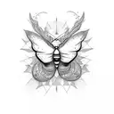 1991 with moth above it tattoo design idea