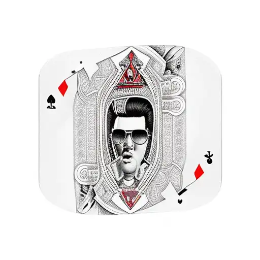 Elvis playing card  tattoo design idea