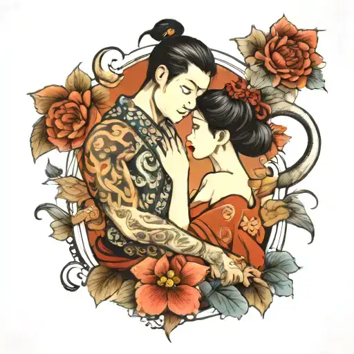 couple tattoo for lovers tattoo design idea