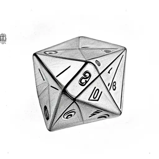 Six sided 2 Dice  tattoo design idea
