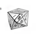 Six sided 2 Dice  tattoo design idea