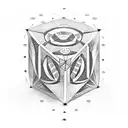 Six sided 2 Dice  tattoo design idea
