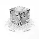 Six sided 2 Dice  tattoo design idea