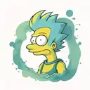 Comic Bart Simpson tattoo design idea