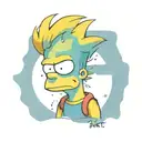 Comic Bart Simpson tattoo design idea