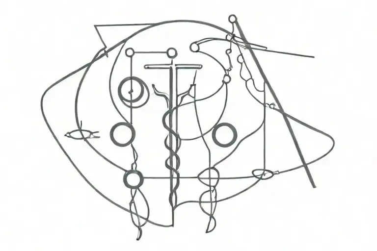 tattoo for a nurse symbolizing healing power lines tattoo design idea