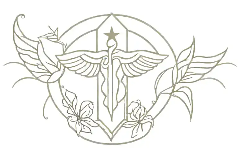 tattoo for a nurse symbolizing healing tattoo design idea