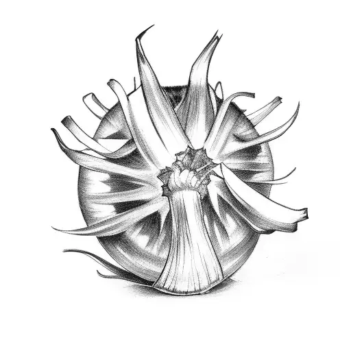 green onion tattoo design idea