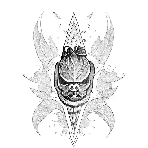 green onion tattoo design idea