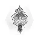 green onion tattoo design idea