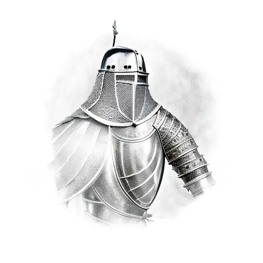 medieval knight sleeve  tattoo design idea