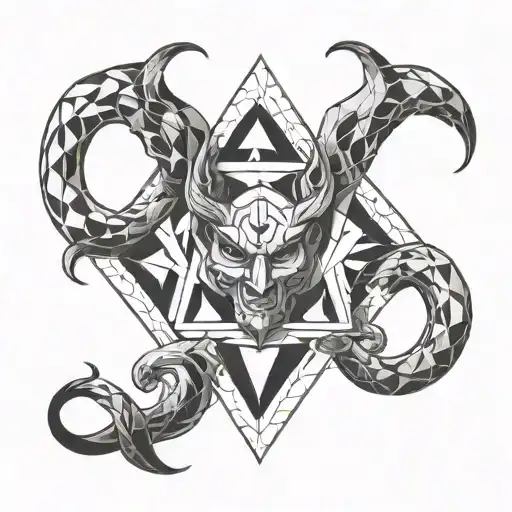 devil and angel tattoo design idea