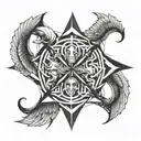 devil and angel tattoo design idea