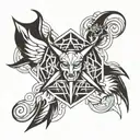 devil and angel tattoo design idea