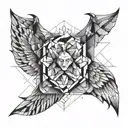 devil and angel tattoo design idea