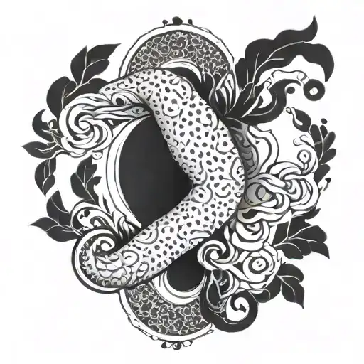Jing jang black dot work forearm sleeve tattoo design idea
