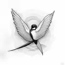 Swallow Bird tattoo design idea