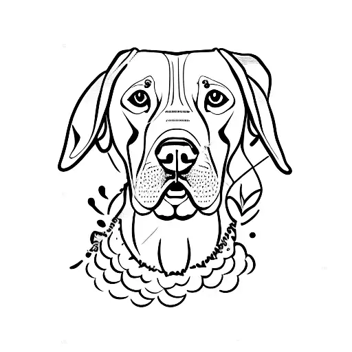Labrador Dog tattoo design idea