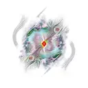 phoenix shedding flowers tattoo design idea