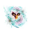 phoenix shedding flowers tattoo design idea