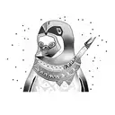 penguin tattoo design idea