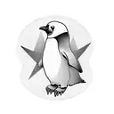penguin tattoo design idea