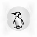 penguin tattoo design idea