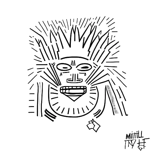 basquiat evil thoughts  tattoo design idea