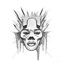 basquiat evil thoughts tattoo design idea