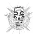 basquiat evil thoughts tattoo design idea