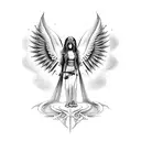 Dios diablo demonio angel tattoo design idea