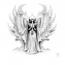 Dios diablo demonio angel tattoo design idea