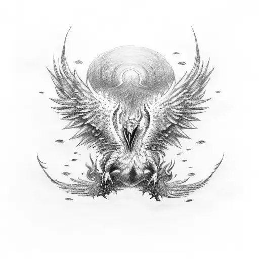 intense griffin tattoo design idea