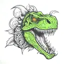 trex tattoo design idea