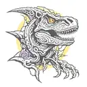 trex tattoo design idea