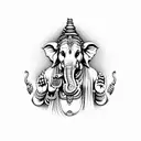 Ganesh with shiv tattoo design idea
