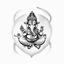 Ganesh with shiv tattoo design idea