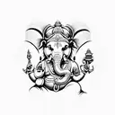 Ganesh with shiv tattoo design idea