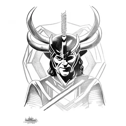 Loki Marvel God of mischief tva  tattoo design idea