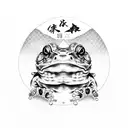 japanes frog samurai tattoo design idea