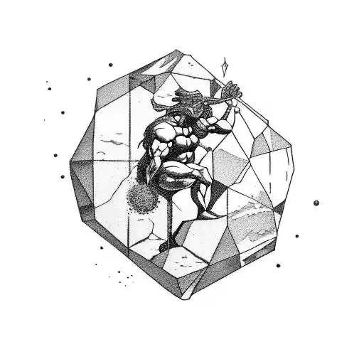 a mix between the myth of Atlas and that of Sisyphus serving their punishment together on the same stone tattoo design idea